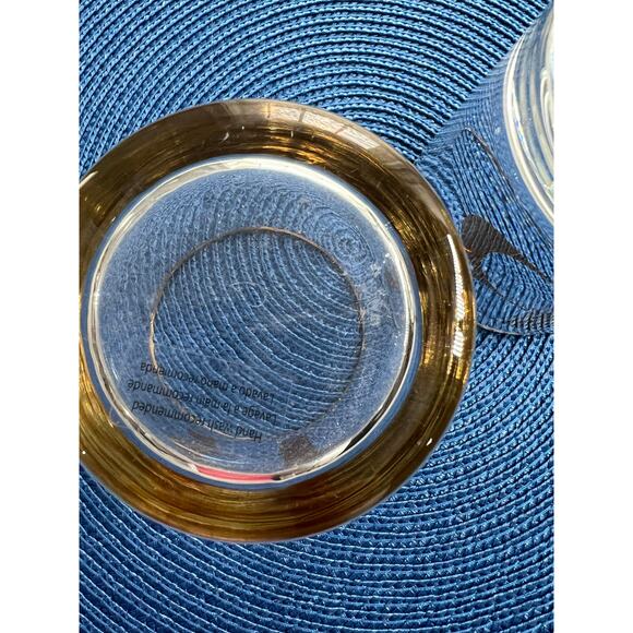 Pasabahce 2 Monogramed"B" Old Fashioned Low Ball Glass from Pasabahce Gold Rim - Picture 8 of 10